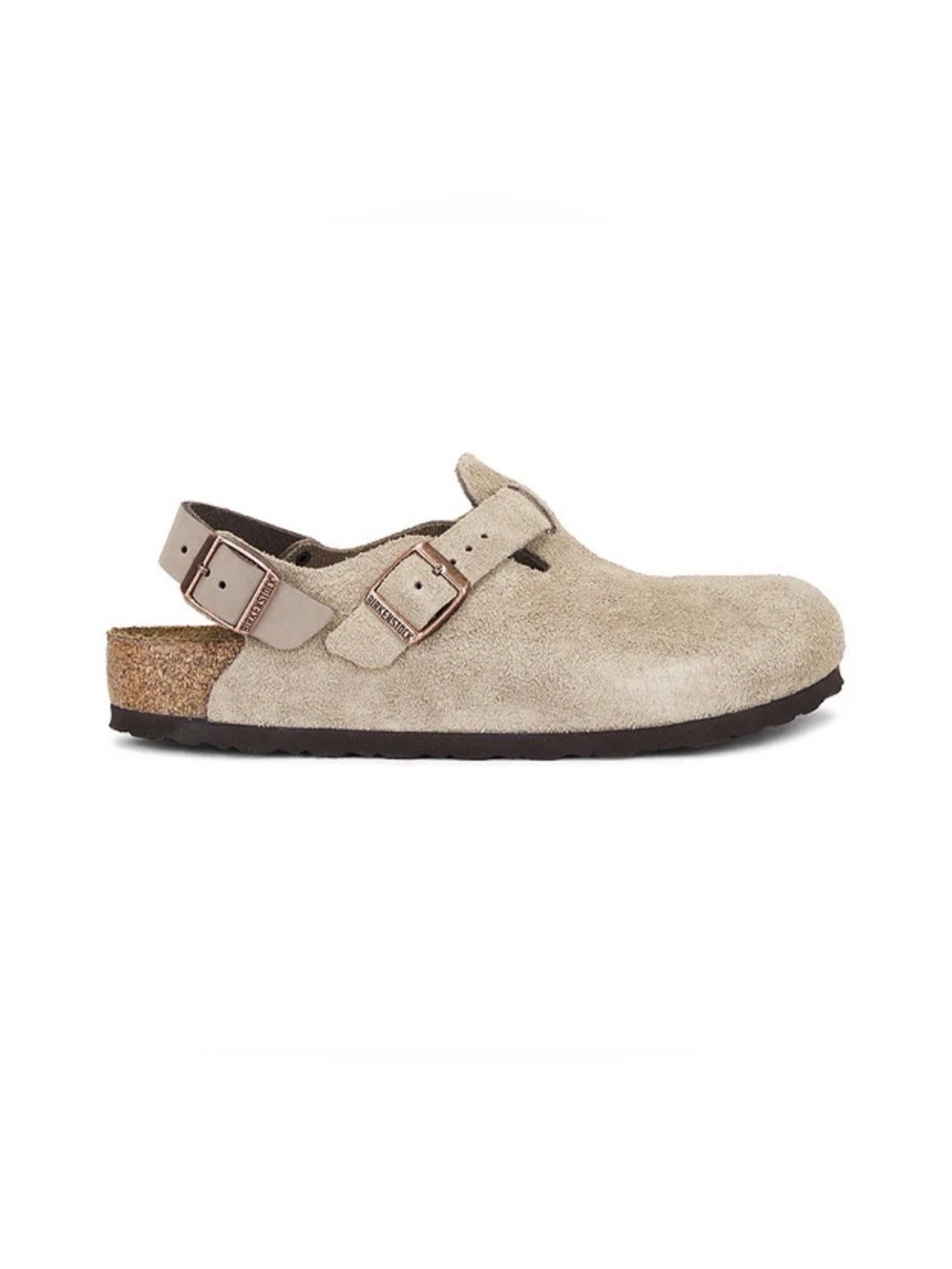 Birkenstock Tokio Suede Clogs Taupe EU 39 US 8-8.5 Slingback Made Germany